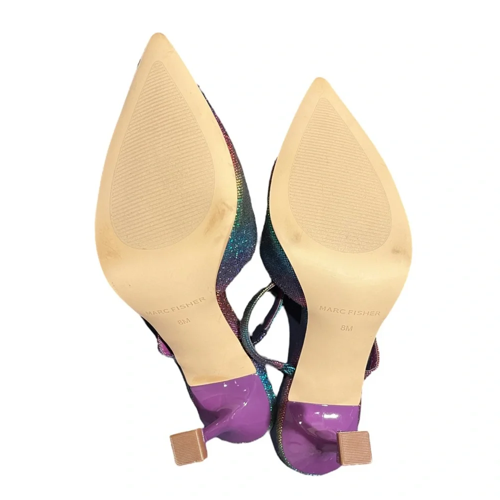 Marc Fisher Hadais 2 Rainbow Shimmer Pumps - Picture 8 of 9